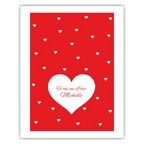  – personalised card design, perfect Valentine card for her or him, romantic customised greeting to make your personalised card unique and memorable.