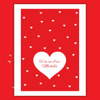  – personalised card design, perfect Valentine card for her or him, romantic customised greeting to make your personalised card unique and memorable.