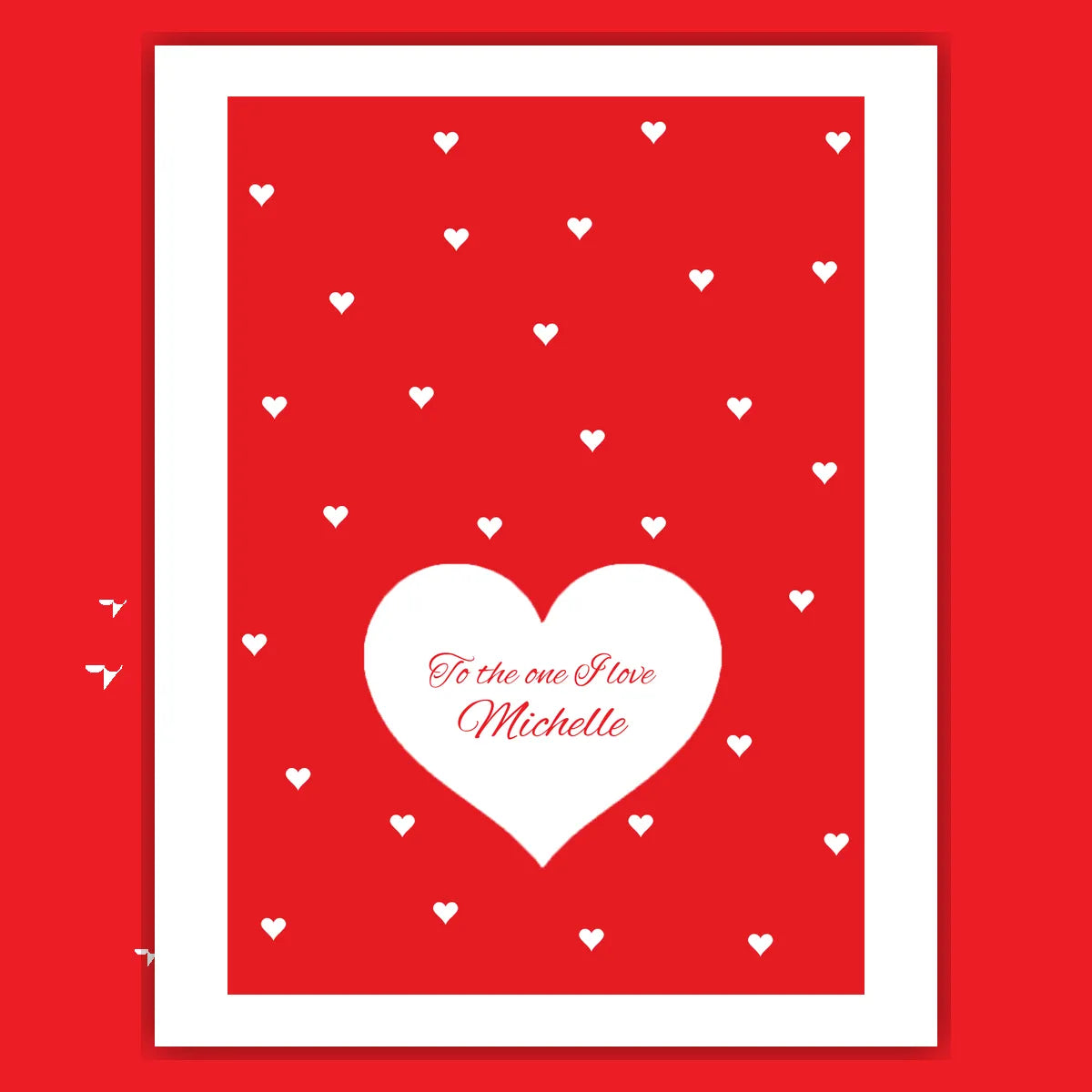  – personalised card design, perfect Valentine card for her or him, romantic customised greeting to make your personalised card unique and memorable.