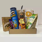 Sweet and savoury treats hamper with personalised greeting card
