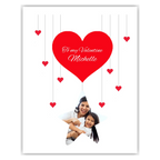 personalised card design, perfect Valentine card for her or him, romantic customised greeting to make your personalised card unique and memorable.