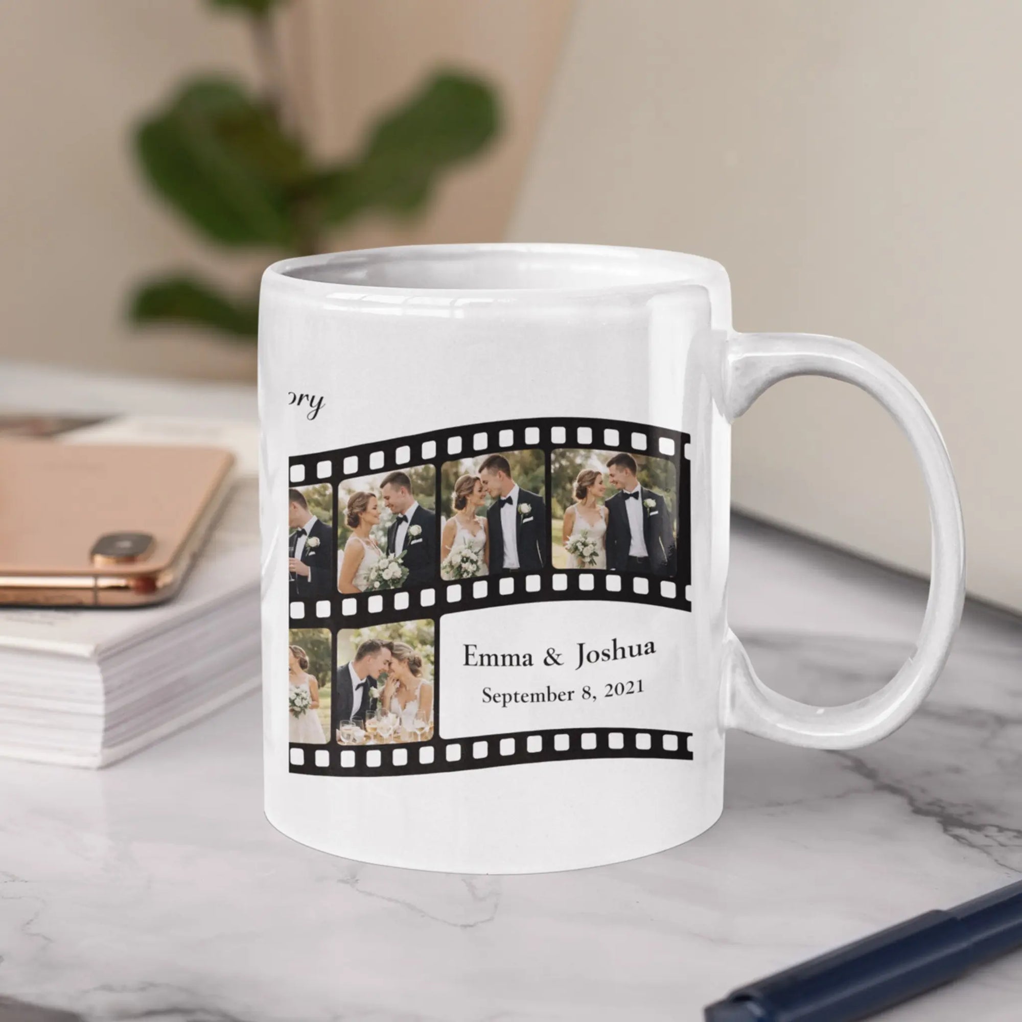 Custom couple photo mug for Valentine’s Day, meaningful love keepsake