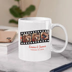 Personalised Film Strip Photo Mug – Your Love Story in Every Frame