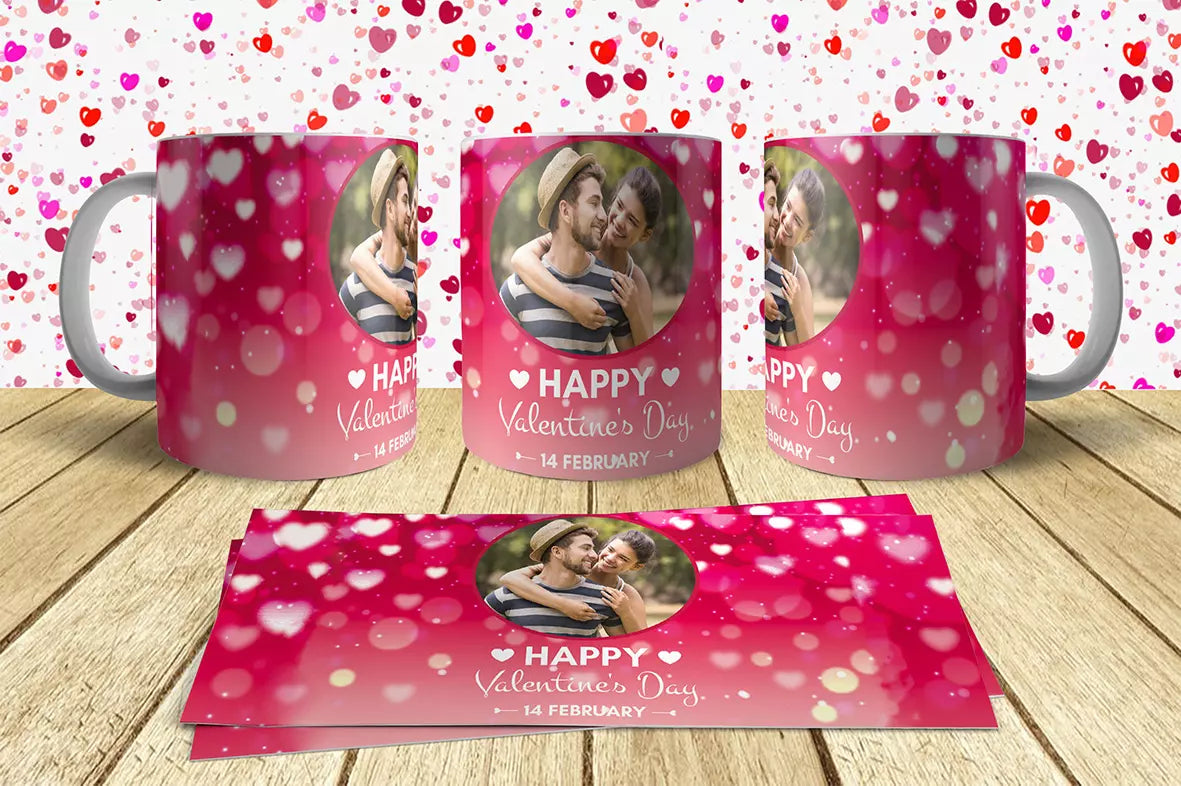 Personalised forever love mug with custom name and romantic message for Valentine’s Day