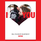 personalised card design, perfect Valentine card for her or him, romantic customised greeting to make your personalised card unique and memorable.