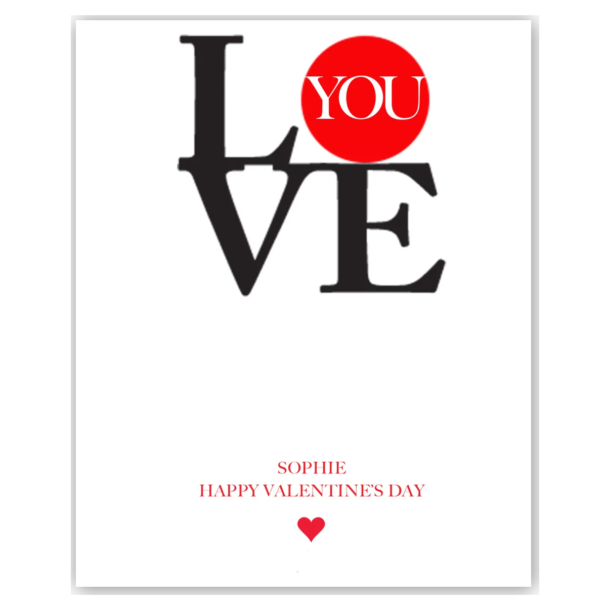  – personalised card design, perfect Valentine card for her or him, romantic customised greeting to make your personalised card unique and memorable.