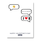  personalised card design, perfect Valentine card for her or him, romantic customised greeting to make your personalised card unique and memorable.